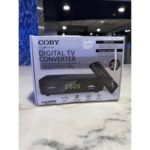 Brand New In Box Min Box Coby Digital TV Converter with Remote Cable Box
